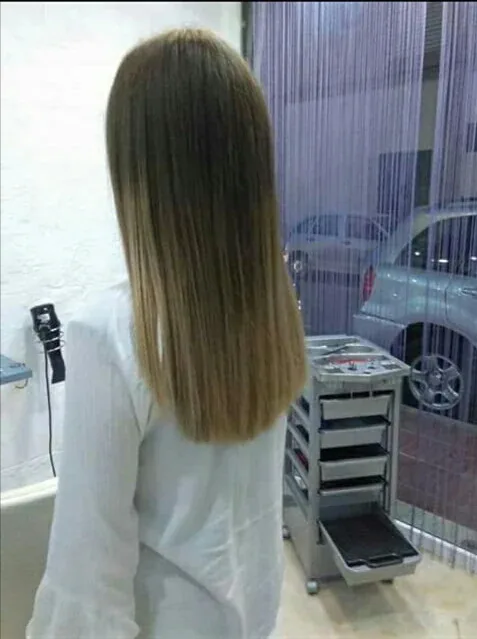 Trabajo de peluquería: rubio degradado